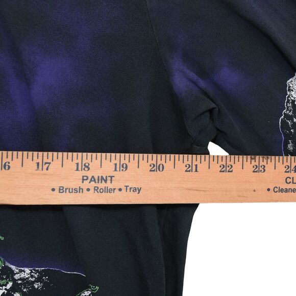 Diesel Black Chrome Wolf Eagle Long Sleeve Tee XL Distressed Fade Grunge Y2K - Picture 12 of 13